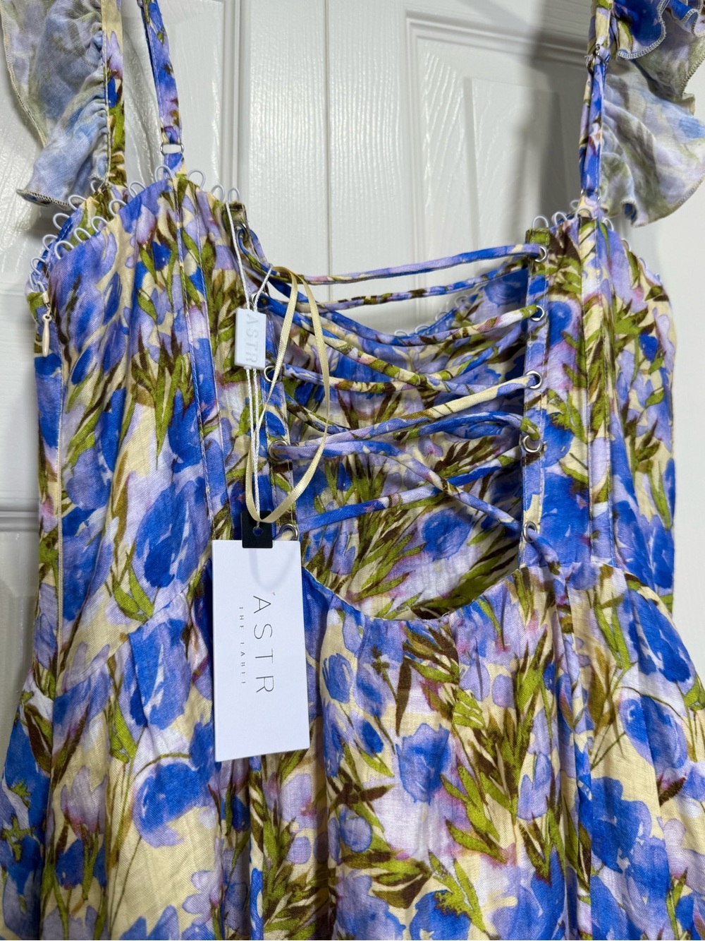 ASTR The Label Wedelia Print Midi Dress Floral Corset Back Size Small - Picture 6 of 16